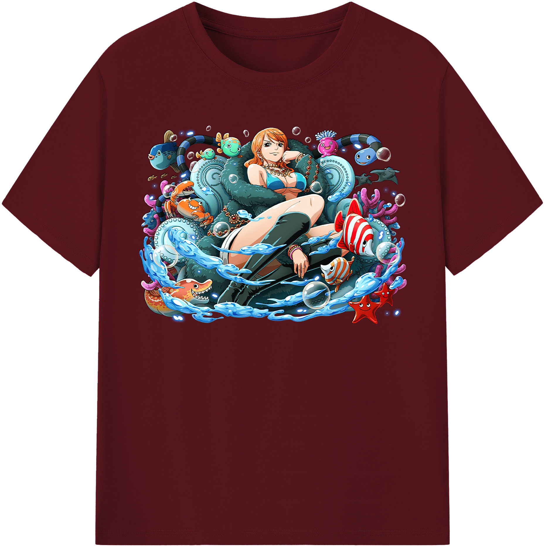 ワンピース ナミ ONE PIECE Nami 綿100％半袖Tシャツ（フロントプリント）